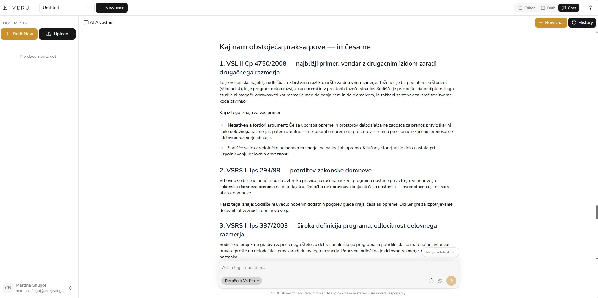 Veru navede pet odločb in pri vsaki pojasni, kaj iz nje izhaja in česa ne